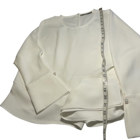 Purification Garcia Crew Neck Long Sleeve Bell Ruffle Cuffs Waist Tie Sz 40 - Picture 7 of 10